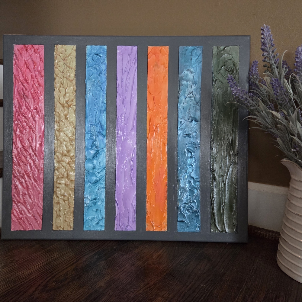 Original Colorful Acrylic Textured Wall Art